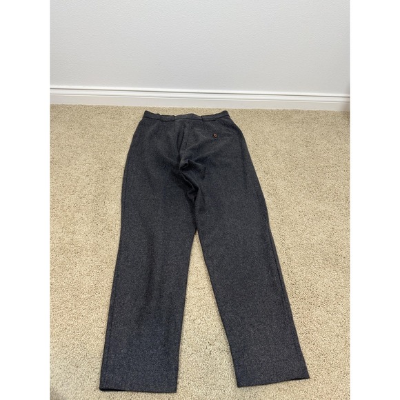 Eddie Bauer Pants Women 10 Gray Wool Cashmere Straight Leg Pleated Flannel Dress - Picture 2 of 6